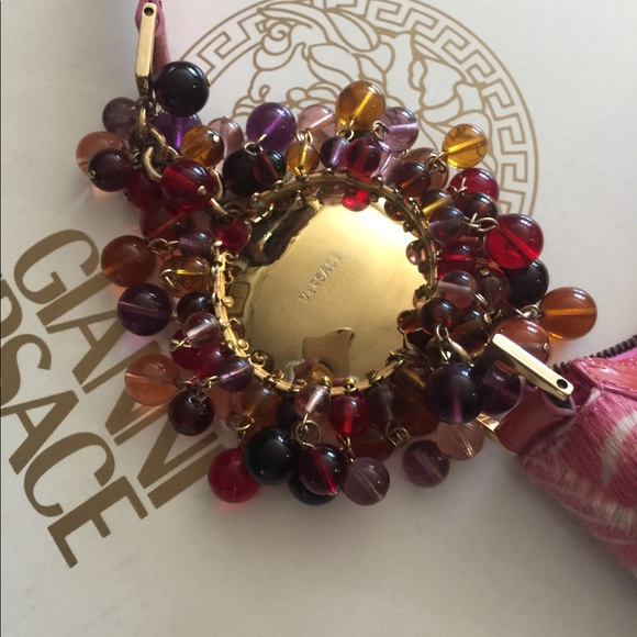 VERSACE Patent Pony Hair Mini Shoulder Bag - Picture 5 of 5